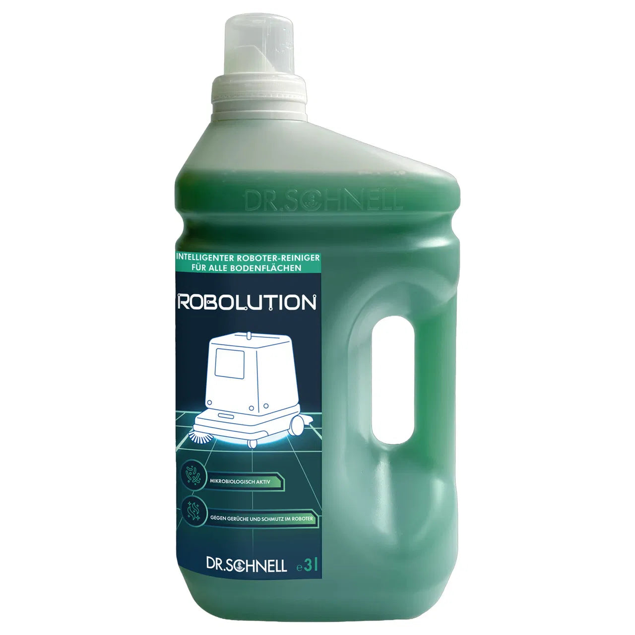 Bodenreiniger für Reinigungsroboter | probiotisch & schaumarm | DR. SCHNELL ROBOLUTION