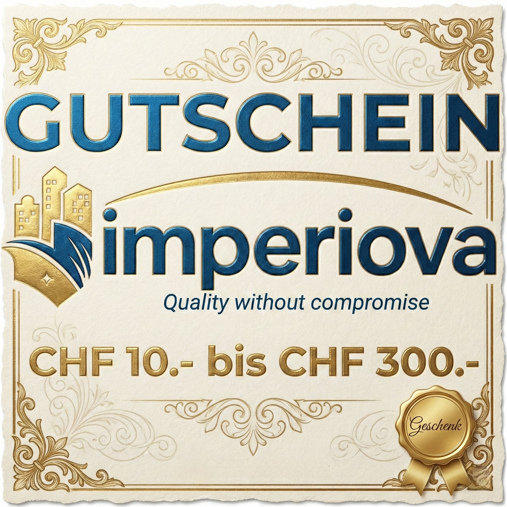 Imperiova Gutschein - CHF 10.- bis CHF 300.-