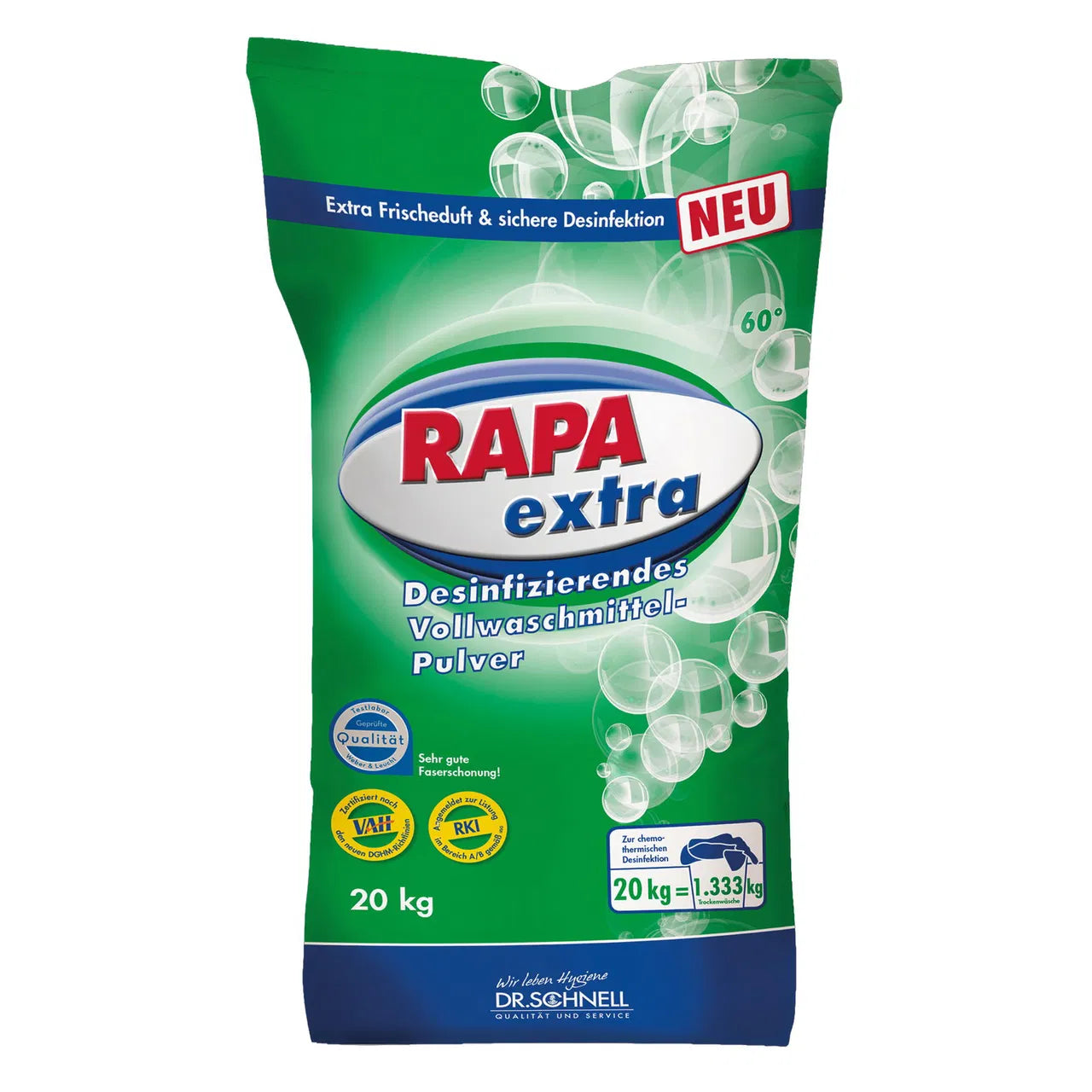 Vollwaschmittel Pulver desinfizierend | DR. SCHNELL RAPA EXTRA 20 kg
